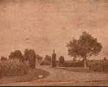 North Entrance Oak Park Cemetery Lebanon Indiana IN UNP UDB Postcard B9 - $17.77