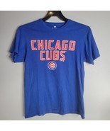 Chicago Cubs Mens Shirt Medium Blue Fanatics MLB Short Sleeve Baseball - $12.99