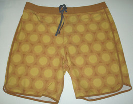 New Mens Prana Shorts 36 X 8 NWT Performance Water Boardshort Swim Tan Yellow UV - £73.20 GBP