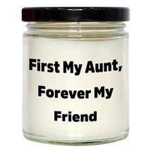 Aunt&#39;s Special Birthday Unique Gift, 9oz Vanilla Soy Candle, &#39;First My Aunt, For - $24.45