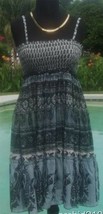 Cache Gathered Empire Boho Sun Dress Adjustable Strap New XS/S/M Stretch $118 - £38.32 GBP