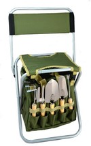 10-Piece Gardening Tool Set with Zippered Detachable Tote and Folding St... - $3,463.24 MXN