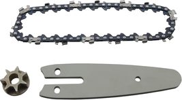 ZCZQC 3IN1 Mini Chainsaw Chain and Guide Bar Set 4&quot; Saw Chain Bar Sprocket - £5.49 GBP