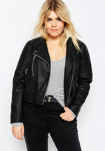 Hidesoulsstudio Women Black Leather Jacket for Plus size women #107 - $129.99