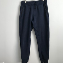 Uniqlo Jogger Pants M Blue Tech Fleece Elastic Waist Drawstring Casual A... - $30.46