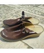 Synthetic Vegan Leather Brown Slip On Clog Buckle Ortho Fussbett Germany... - $442.66 MXN