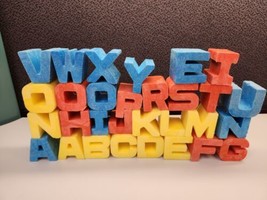 Lot Of 30 Vintage Mattel Tuff Stuff Alphabet Incomplete Letter Blocks - $14.24