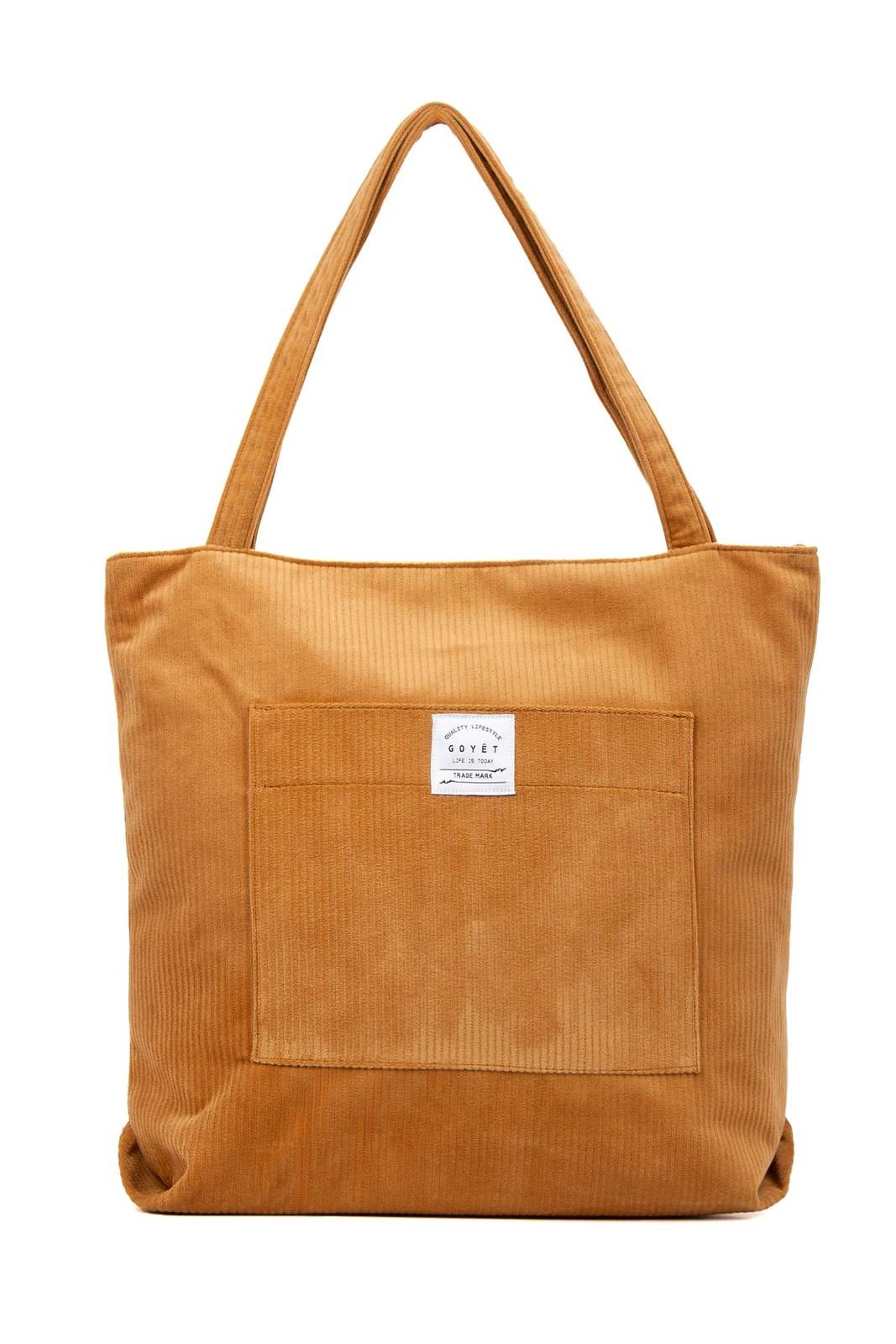 Goyet Edna Tan Velvet Hand and Shoulder Bag - $19.90