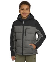 Eddie Bauer Boys Girls Puffer Jacket Black Gray Colorblock Down Full-Zip... - $52.99