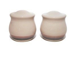 Pfaltzgraff Pink Blue Aura Salt and Pepper Shakers EUC Ceramic MCM drip Glaze vt - $7.57