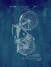 Schwinn Bicycle Patent Print - Midnight Blue - $7.95+