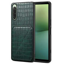 For Sony Xperia 10 V Denior Imitation Crocodile Leather Back Phone Case ... - $8.99
