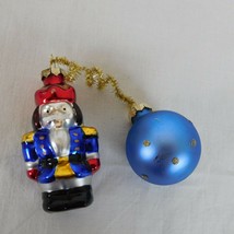 Greenbrier Christmas House Handpainted Blown Glass Ornaments Santa Soldier Ball - £6.14 GBP
