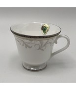 WATERFORD Fine English China Footed Cup brocasew PLATINUM Made in England - £19.47 GBP