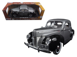 1940 Ford Deluxe Grey w Black Timeless Classics 1/18 Diecast Car Motormax - £48.26 GBP