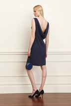 Womens NWT $600 Worth New York 10 Dress Dark Blue USA Blueberry Low Back Crepe  - £465.53 GBP