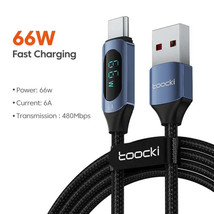 Toocki 100W 5A USB A To Type C Fast Charge Cable with LCD Display - Powe... - $12.97+