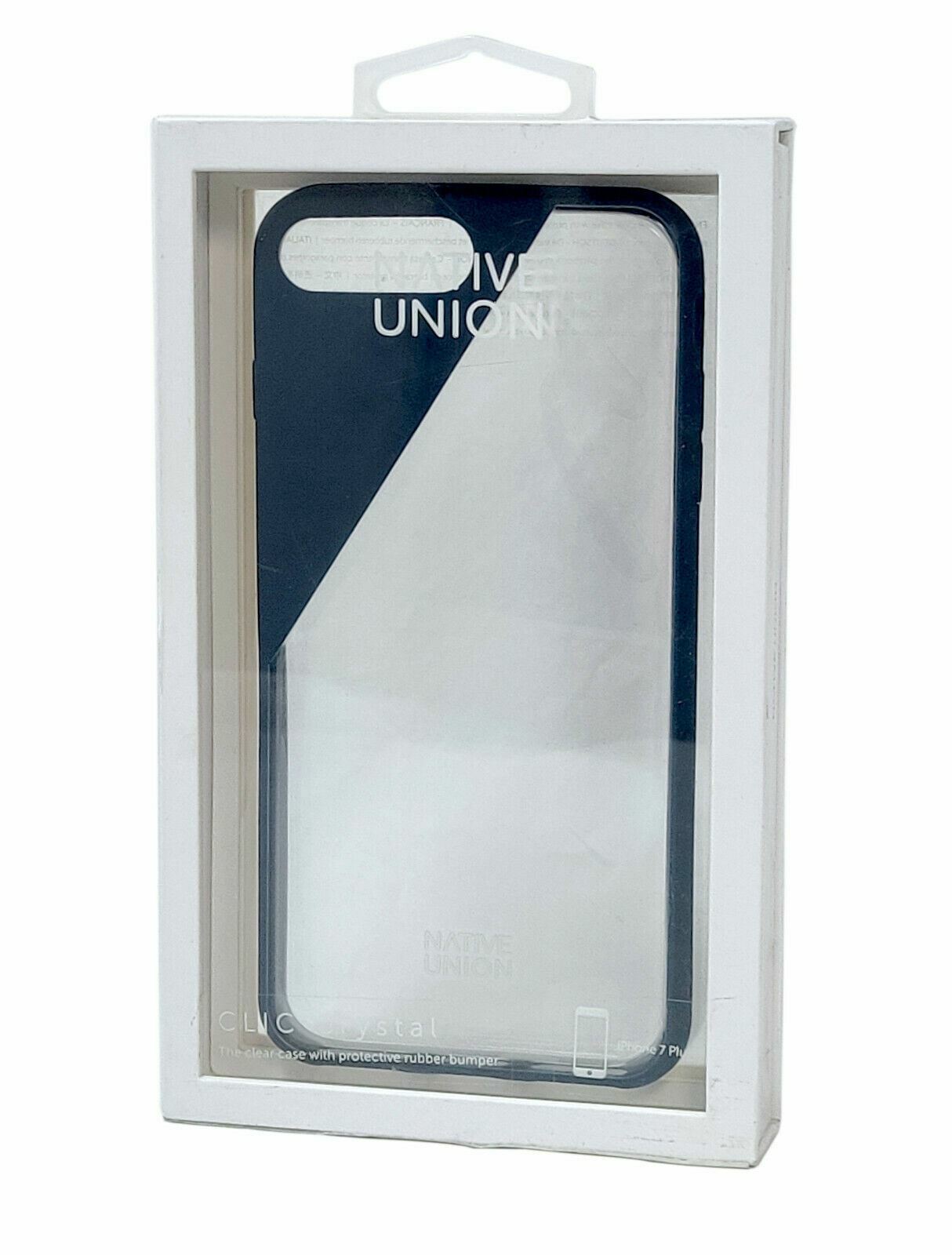 Native Union CLIC Crystal Case for iPhone 8+ 7+ PLUS MARINE BLUE transparent - £7.34 GBP