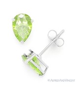 Pear-Shape Simulated Peridot Cubic Zirconia Stud Earrings in 925 Sterlin... - €8,95 EUR+