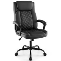High Back Ergonomic Executive Chair with Thick Headrest Cushion-Black - $3,505.91 MXN
