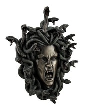Head of Medusa the Greek Gorgon Serpent Bronze Finish Statue - $128.69