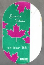 SHANIA TWAIN 1998 Come On Over Concert Tour Satin Pass COUNTRY MUSIC - $221.25 MXN