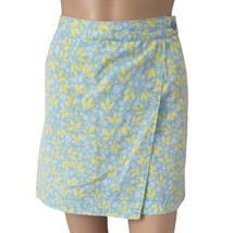 Floral Wrap Skort 12P Ditsy Vintage 90s Skirt Shorts Pastel Cotton Liz Claiborne - £18.49 GBP