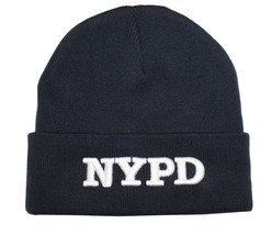 NYPD WINTER BEANIE KNIT CAP HAT NEW YORK OFFICIAL LICENSED EMBROIDERED N... - £10.64 GBP