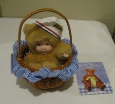 Anne Geddes Baby Bear In Basket 2002 - £12.08 GBP