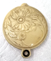 Antique Celluloid Floral Compact Style Hand Mirror w Poppy Sliding Cover... - $540.03 MXN