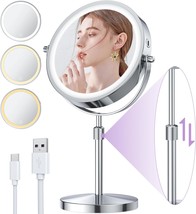 Vanity Mirror: 8&quot; X 5 &quot;, 360° Rotation, Rotating Tabletop Standing Mirror, - £31.16 GBP