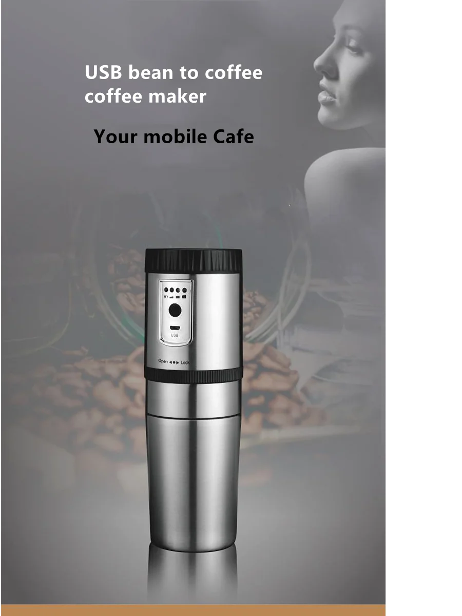 Electric portable stainless steel coffee grinder, car coffee pot, filter... - $111.14