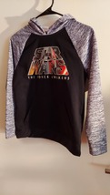 Star Wars Pullover Hoodie, long sleeves, child size M, black and grey - $15.00