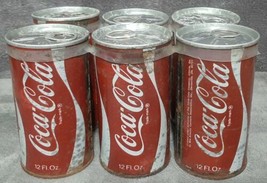 Vintage 1970 Coca-Cola Coke Unopened Empty 6 Pack Steel Soda Pop Cans Ta... - $99.99
