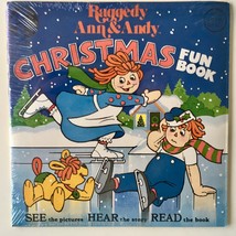 Raggedy Ann &amp; Andy - Christmas Fun Book SEALED 7&#39; Vinyl Record / 24 Page... - £36.13 GBP