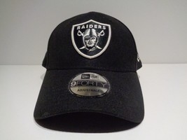Oakland Raiders Hat Cap Strapback Black New Era NFL Las Vegas 9Forty Adjustable - £19.55 GBP