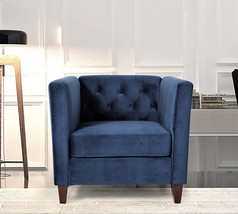 Us Pride Furniture&#39;S (S5708-5714) 33&quot; Wide Dark Blue Velvet Button-Tufted Tight - £383.91 GBP