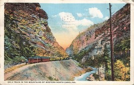 On A Train In The Mountains Of Western North Carolina Postcard - £8.81 GBP