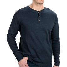 Men&#39;S Henley Long Sleeve Shirt, Navy Blue, X-Large - $46.99