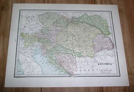 1900 Antique Map Of Austria Hungary Empire Poland Galicia Transylvania / Germany - £24.80 GBP