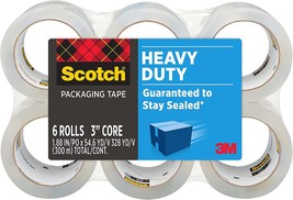 Scotch Heavy Duty Packaging Tape, 1.88&quot; x 54.6 yd, Designed for Packing,, 3850-6 - £29.65 GBP