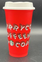 Starbucks Holiday 2019 Reusable Red Hot Cup Christmas Grande 16oz with White Lid - £6.92 GBP