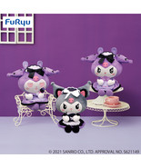 Japan My Melody Kuromi Tsundere Cafe Plush (3pc set) - 15cm Halloween Bi... - $1,647.51 MXN