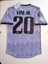 Vini Jr. #20 Real Madrid UCL Champions Match Slim Away Soccer Jersey 2022-2023 - £79.75 GBP