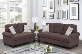 Passau 2-Piece Classic Sofa Set Upholstered in Chenille Fabric - £1,114.60 GBP