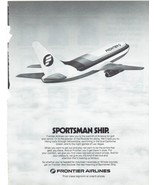 Frontier Airlines Print Ad Airplane Aviation 8.5&quot; x 11&quot; - $27.46 CAD
