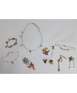 Lot of 11 Christmas Assorted Jewelry Brooches Necklaces Anklet Hat Pin B... - £7.77 GBP