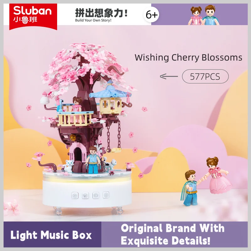 Sluban Building Block Toys Girls Dream B1169 Treehouse Music Box 577PCS Bricks - £68.36 GBP