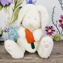 Gund White Easter Bunny Plush 17&quot; Carrot Polka Dot Bow Stuffed Animals  - £23.98 GBP