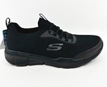 Skechers Stretch Fit Dual Lite Black Mens Size 8.5 Slip On Sneakers - $59.95